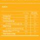YELLO MACA Nutritional Label